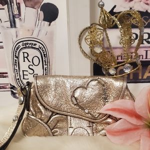 ***SOLD***Juicy Couture Champagne Gold Wristlet! *Rare, Vintage*